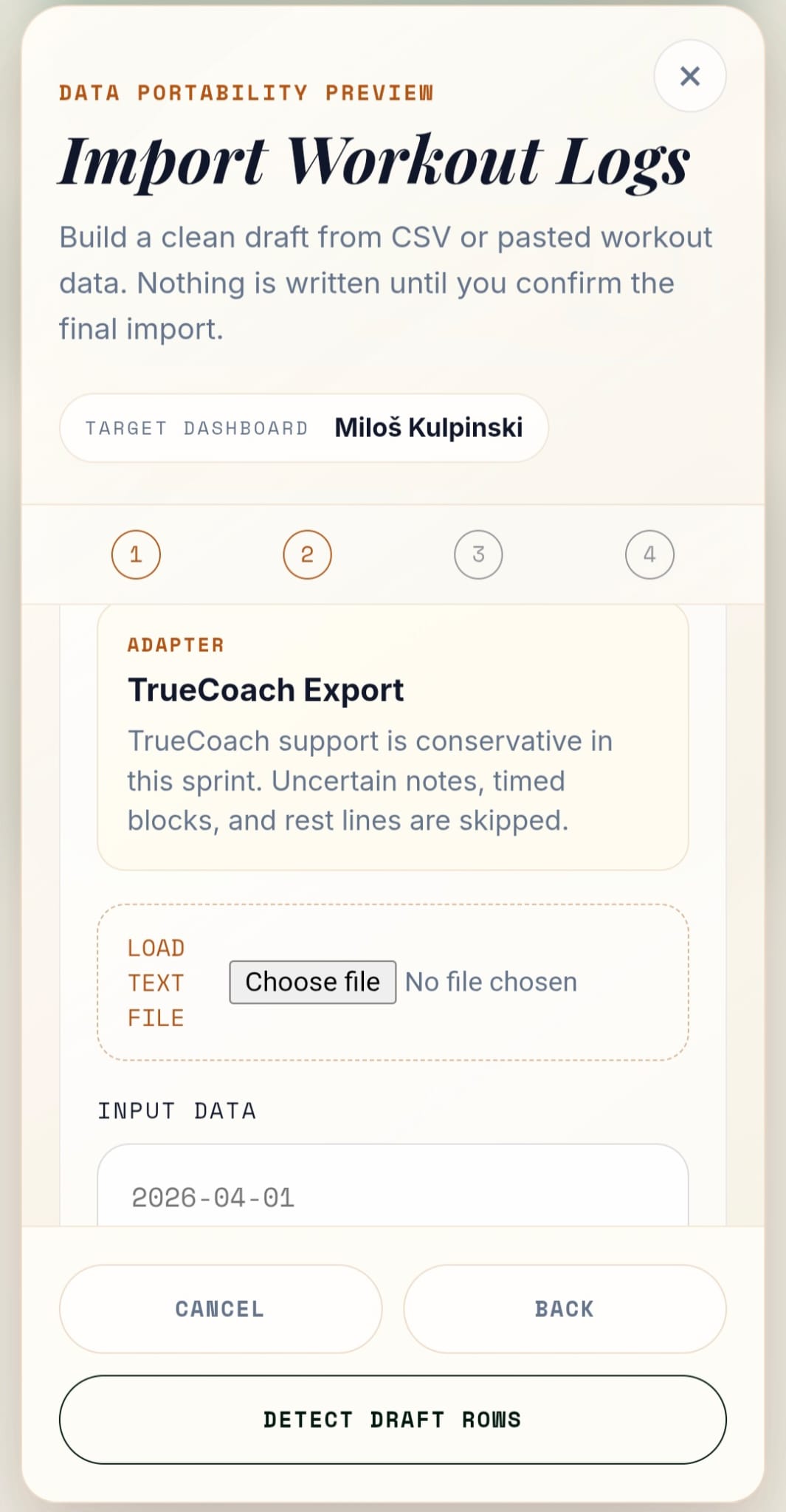 LuKul CSV import interface for preparing outside records