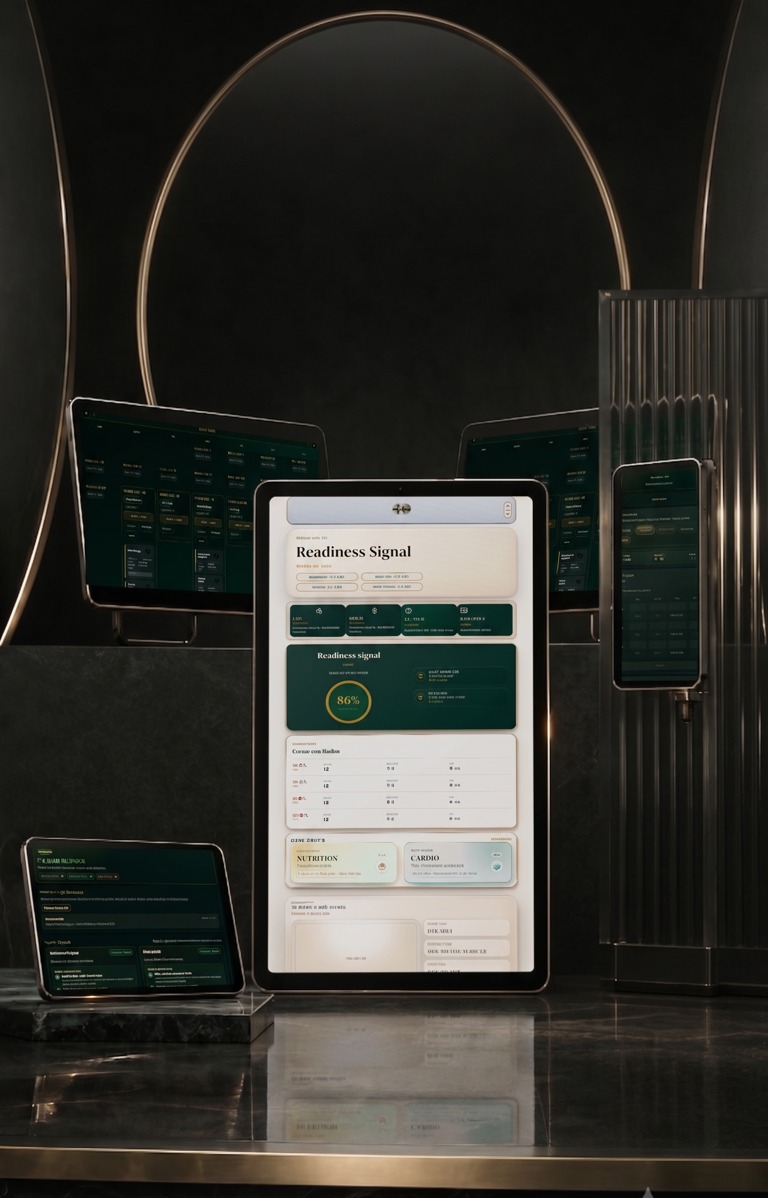 LUKUL training platform displayed across tablet and mobile devices